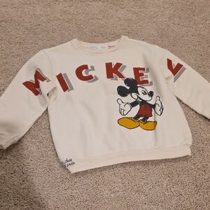 Zara Cream Mickey Mouse Kids Sweatshirt